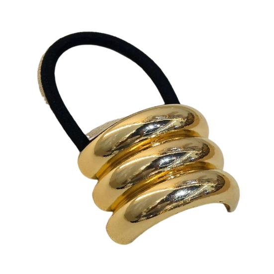 

Металлический декоративный ободок для волос, регулируемый эластичный браслет-манжета для волос с хвостиком, сплав, задняя часть головы G