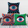Trendy red and blue contrasting eye cushion cover Pillow Cover Decoration Room Home Sofa living Office Car Nordic Simplicity