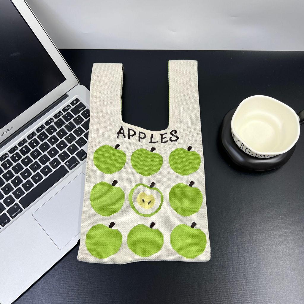 National Style 2025 Red Knitted Holiday Handbag Gift for New Year Newlyweds