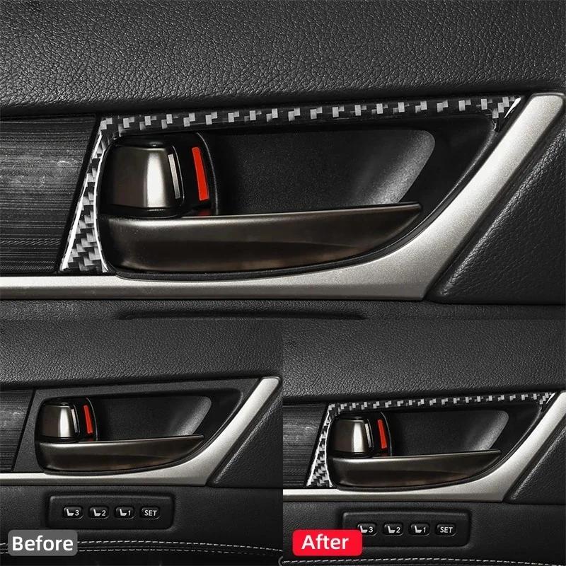 Carbon Fiber Style Door Handle Frame Trim for Lexus GS 2013-2019 Interior Dashboard Parts