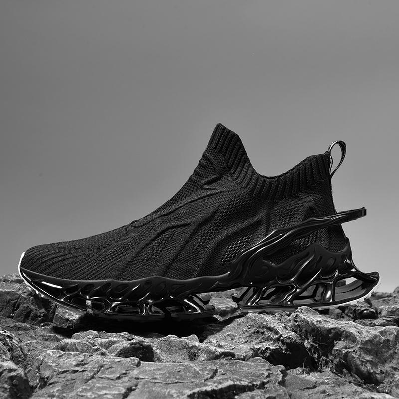 Bequeme, rutschfeste Freizeit-Sportschuhe für Herren im neuen Stil, leichte, atmungsaktive, gestrickte Laufsneaker