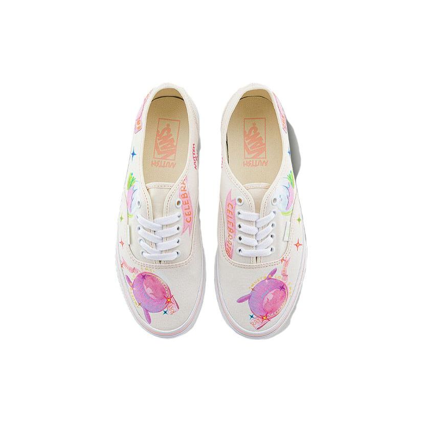 Vans Nuttsh X  Authentic Series Fashion Comfortable Low-Top Canvas Shoes Unisex Sneakers White Pink VN0A5KS9CCT