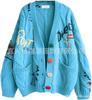 Trendy Women's Embroidered Letter Design Cardigan Sweater - Autumn/Winter 2025 Collection