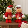 Soft Fabric Christmas Gift for Kids Gingerbread Plush Doll Decoration, Stuffed Boy Girl Warm Atmosphere Holiday Table Decor Ornament Tiered Tray Party