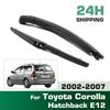 Wiper 14" Rear Wiper Blade Arm Set Kit For Toyota Corolla Hatchback E12 2002 - 2007 Windshield Windscreen Window Brush