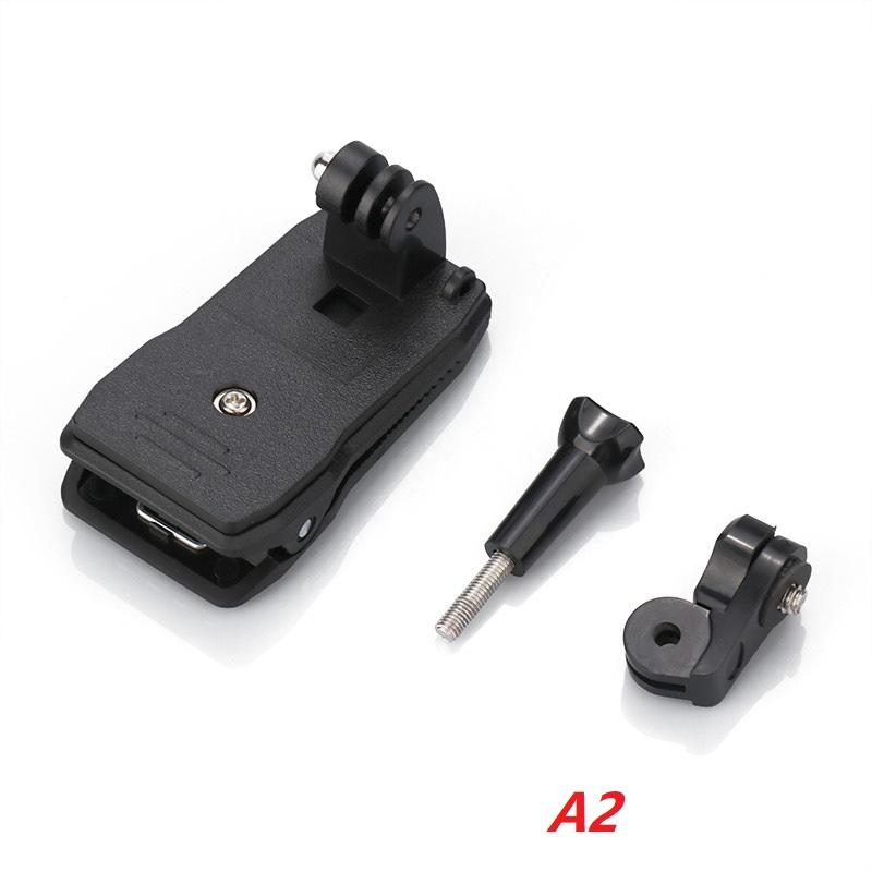 1PCS 360° Rotary Clip Mount For Camera 13 12 10 9 8 7 Insta360 X3X4 SJCAM - Hat Belt Backpack Clamp Accessories