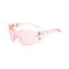 Star Wrap Around Decorative Large Frame Fashion Sunglasses Ladies Y2K Style Cool Summer Party Glasses Men