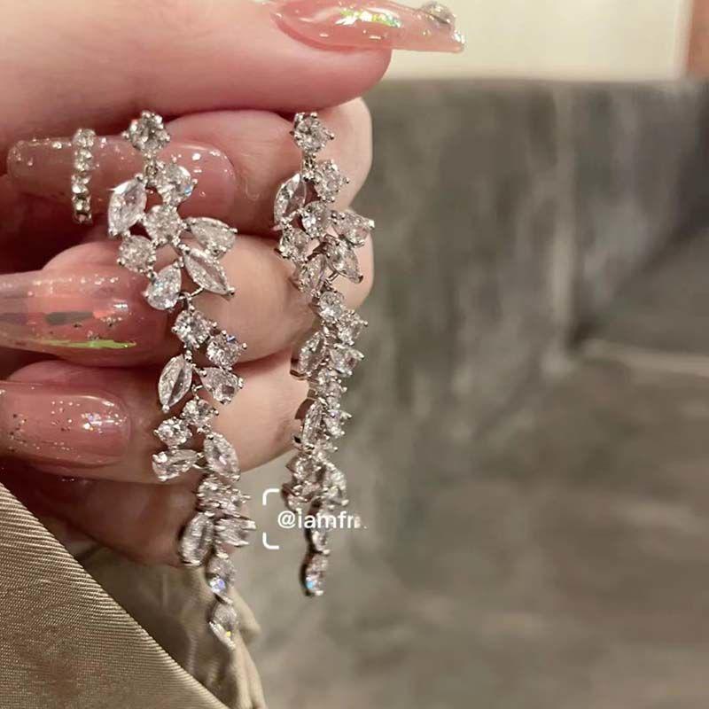 

2023 Модные женские длинные серьги-кисточки с иглой из стерлингового серебра 925 пробы 925 Silver