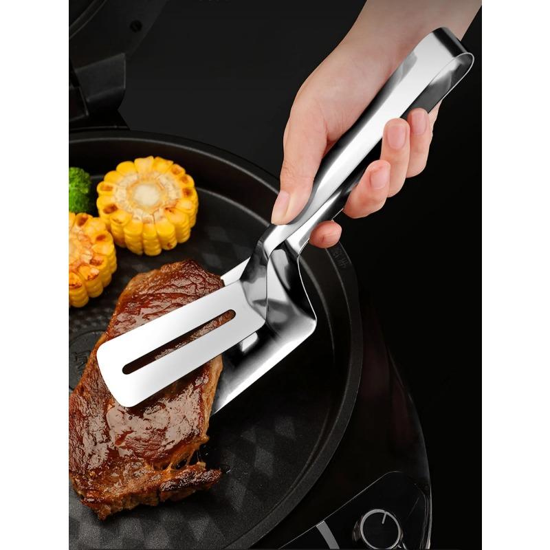 Stainless Steel Steak Clips Multifunctional Spatula Double-Sided Cooking Tongs For Fish Meat Pizza Kitchen Baking Tools