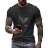 Men's Fashion Casual  Printed Short Sleeve Round Neck Pullover Tops