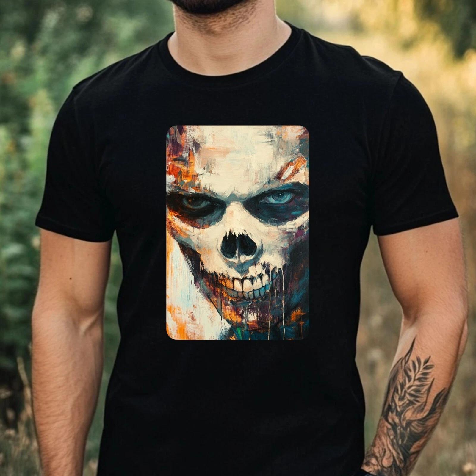 T-Shirt Herren Zombie Portrait Motiv Baumwolle Größe XS bis 5XL XXXL