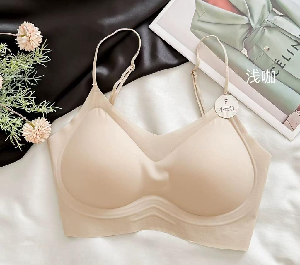 Non-magnetic ultra-thin jelly fixed cup, beautiful back tube top, thin seamless collection, nude summer