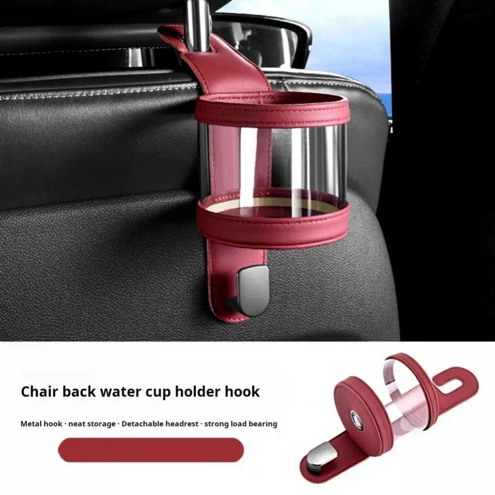 Transparent Car Back Seat Cup Holder Wear-resistant Hanging Water Cup Fixing Bracket  Travel