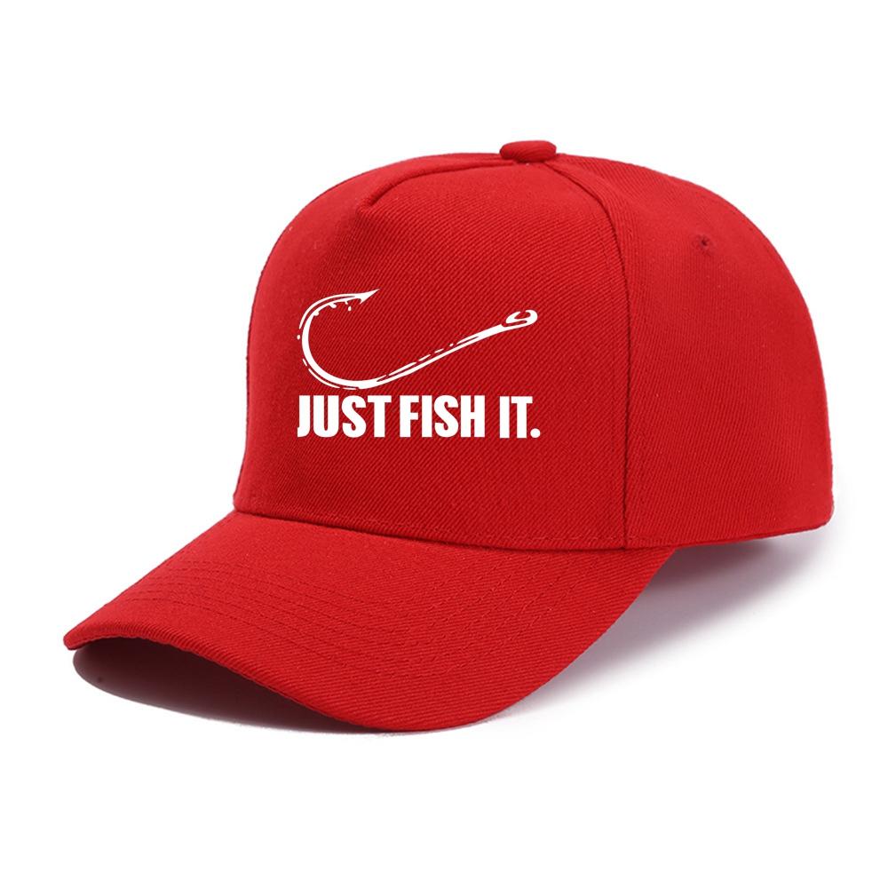 Angeln Hobbyist Just Fish It Lustige Baseballkappe Schirmmütze Verstellbar Unisex Frühling Sommer Papa Hut Schatten Sport Baseballmützen