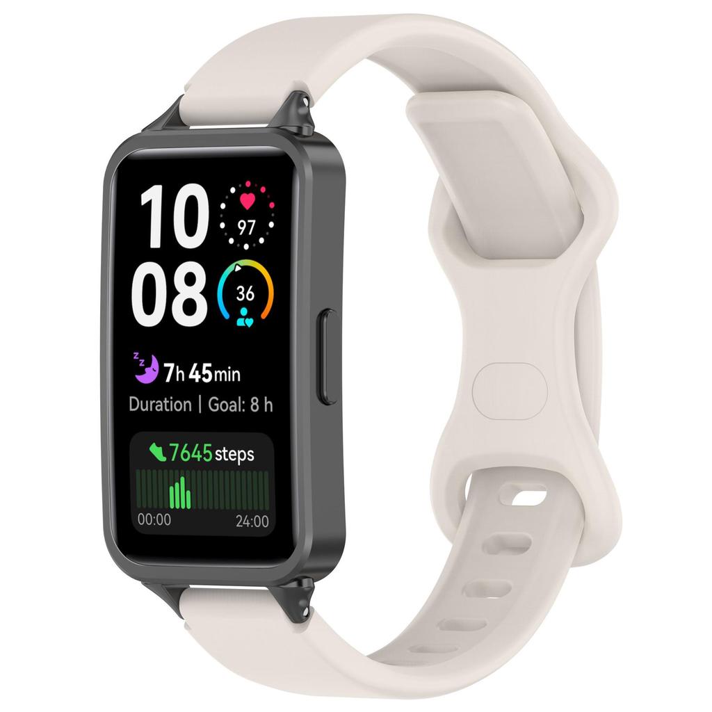 Cinturino in Silicone Compatibile per Huawei Band 10/9/8 con Fibbie a Farfalla e a 8, 12MM.