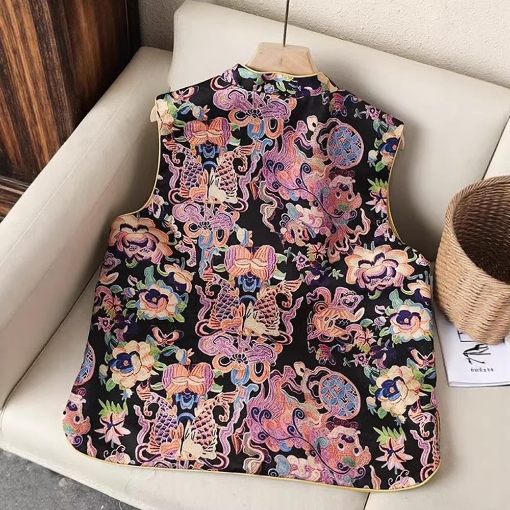 2026 Spring New Fashion Retro Floral Chinese Style Women's Vest