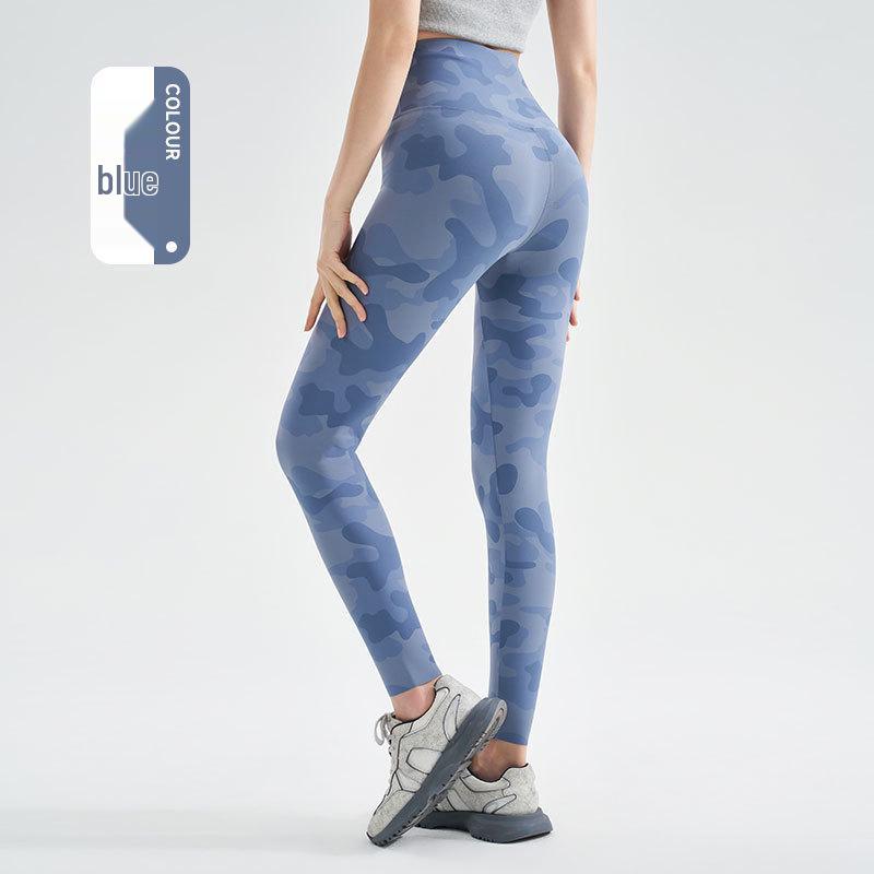 

Personality Camouflage Shark Pants: Women s Autumn/Winter Abdomen Control Yoga Leggings L (52.5-60 kg)