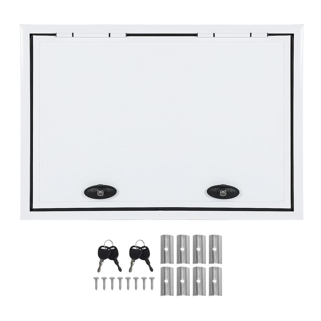Rv Storage Hatch Door 32 X 20 Inches UV Resistant Aluminum Alloy Square RV Baggage Door with Lock