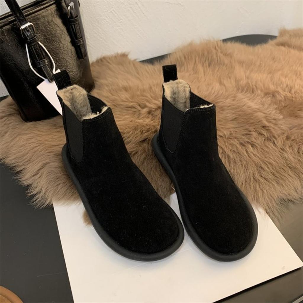Snow Boots, Women's Warm Boots, Cotton Shoes, Suede Shoes, Thick Shoes, Martin Boots, Short Boots