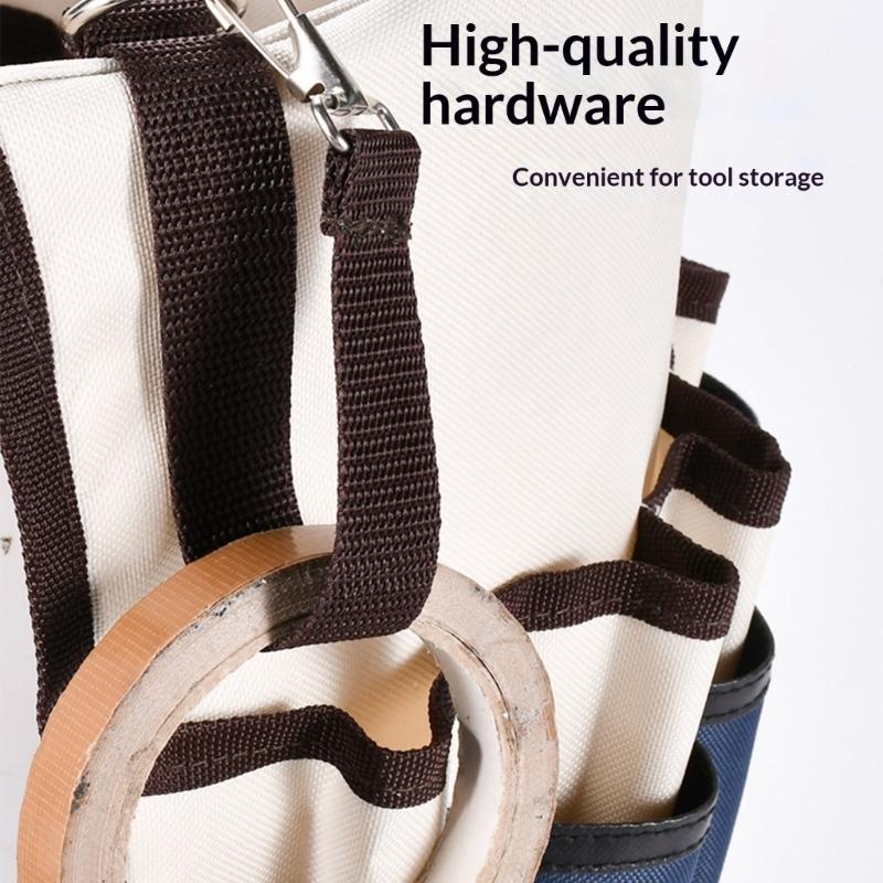 Foldable Tool Storage Bucket for Garden Tool Saves Space Gardening Organizer Bag Oxfords Cloth Fabric