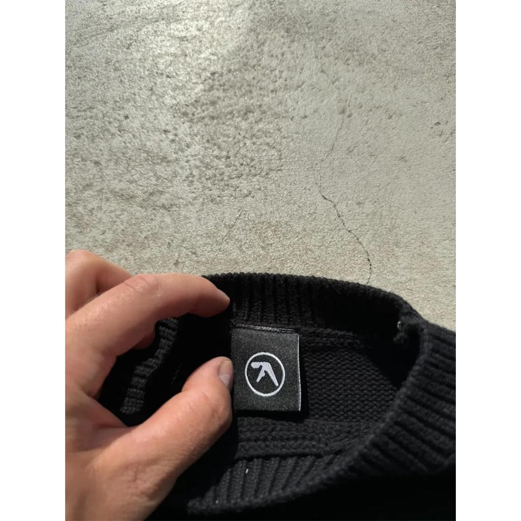 BeatStreet Herren Pullover Y2K Aphex Twin Strick Oversize Pullover Gothic Pullover Winter Grafik Streetwear Langarm Oberteile Vintage Kleidung