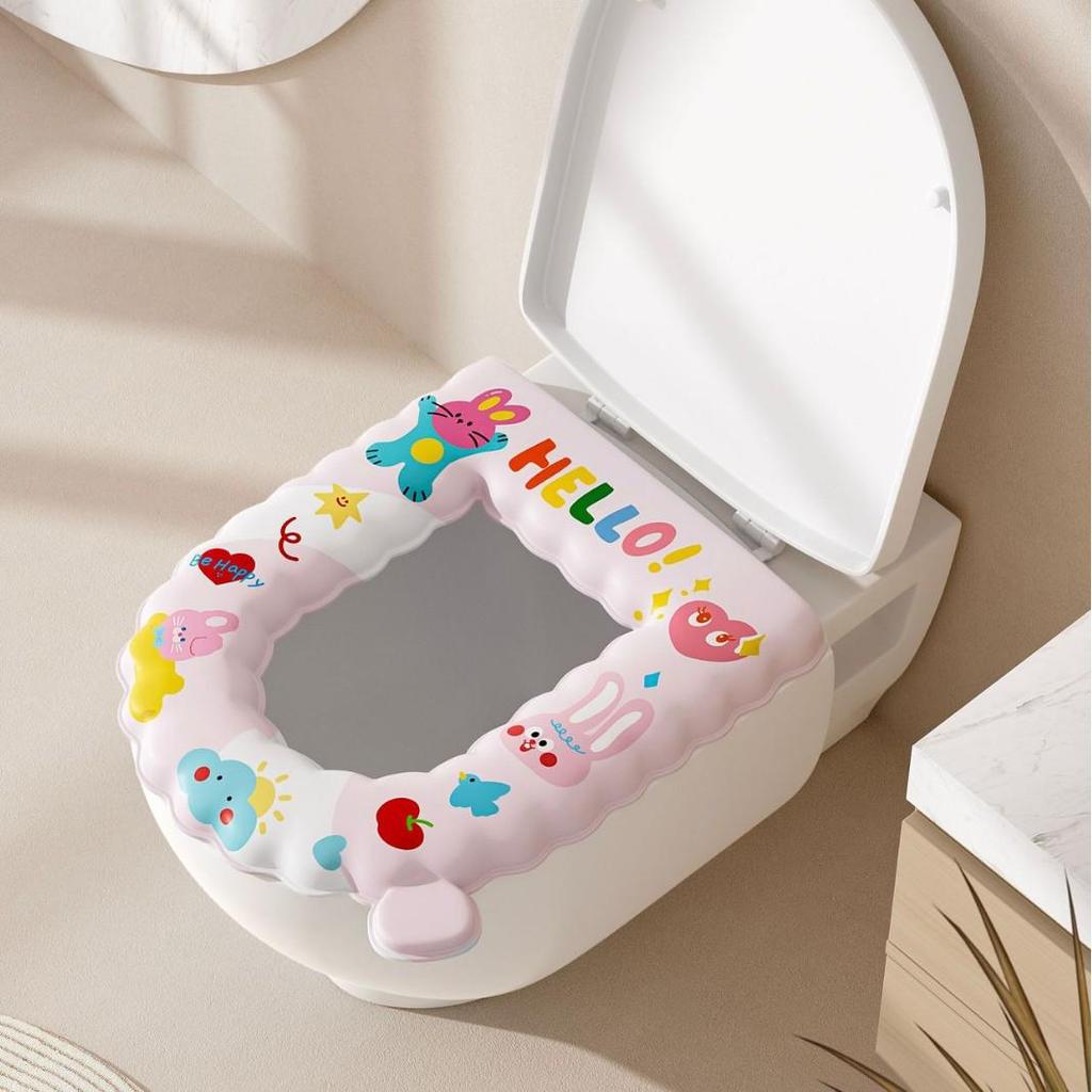 Silikon-Schaumring Universeller WC-Sitzbezug - Waschbares Kissen für alle Jahreszeiten