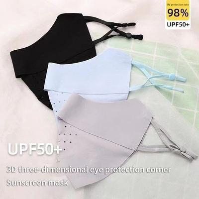 Nahtlose Sonnenschutzmaske aus Eisseide für den Sommer für Frauen, Anti-UV, dünn, atmungsaktiv, Vollgesichts-Sonnenschutz-Augenschutzmaske, dünner Stil