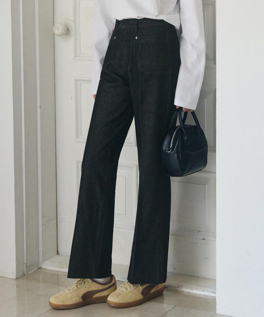 Deuloupisumeon Non-Fade Denim Slacks [Black]