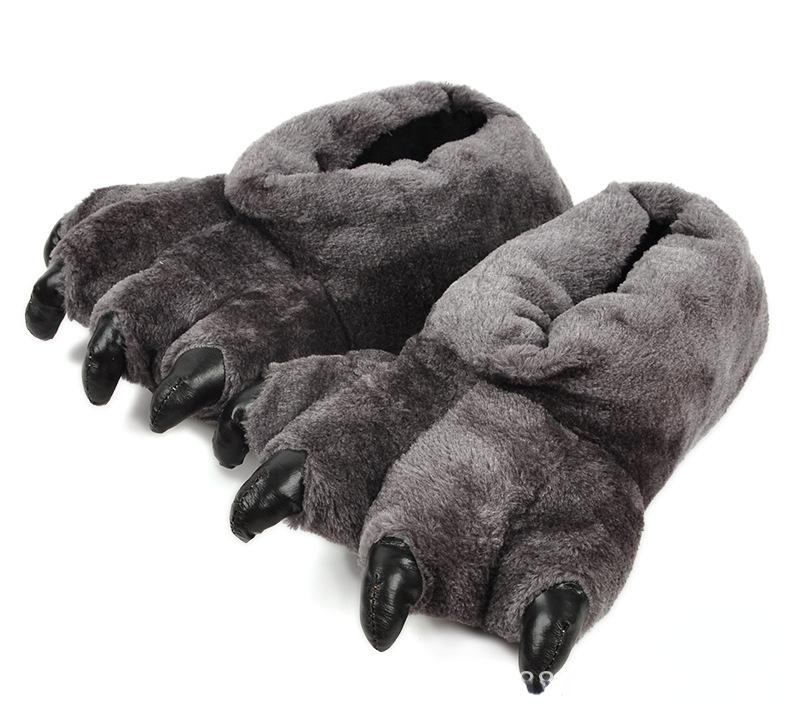 Fashion Funny Plush Slippers Women Winter Shoes Indoor Personalized Casual Flats Furry Slides Couples Comfort Bedroom Shoes Halloween