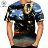 Sommer Rundhals 3D Flammen Totenkopf Print Top Modische Lässige Kurzarm Herren T-Shirts