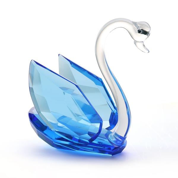 Lucky Gifts Collection of Colorful Crystal Swan Statue Home Ornament and Figurine Other Crystal Crafts