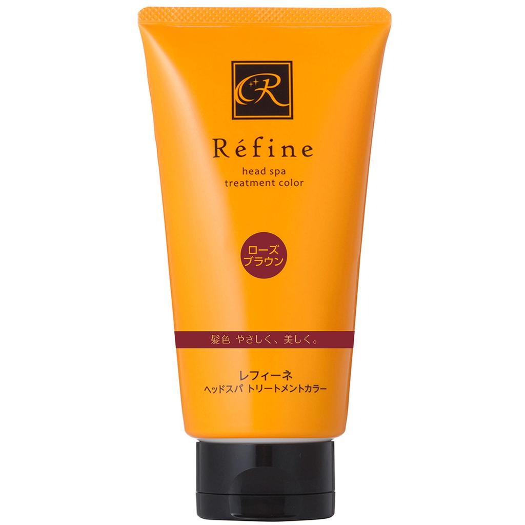 Refine Gray Hair Dye Head Spa Color Treatment R2 140g Hair Color (Rose Brown)