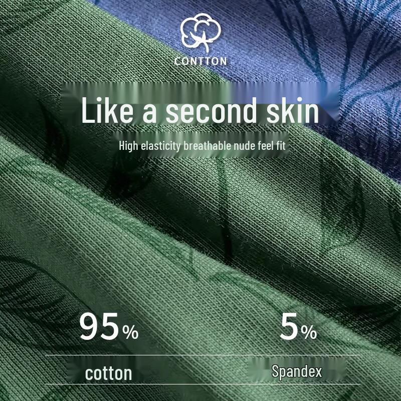 Yalu Men's Pure Cotton Antibacterial Boxer Briefs