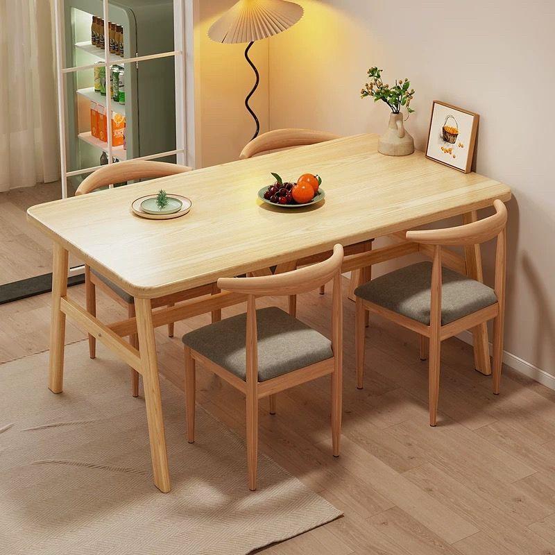 Modern Minimalist Rectangular Dining Table and Chair Set for Small Spaces