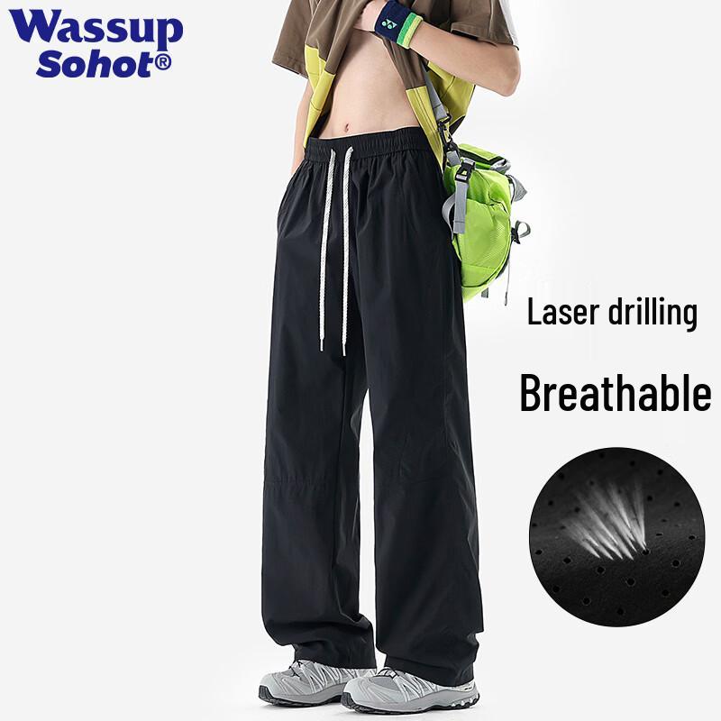

Wassup Sohot Men s Ice-Cool Breathable Mesh Casual Pants L