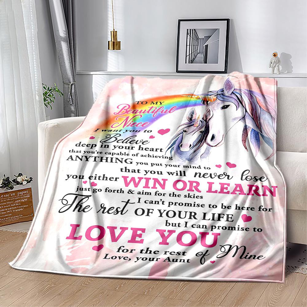 1pc Unicorn Sky blanket Soft and Warm for Sofa Office Camping Travel Livingroom Great Gift for Friends and Family Comfortable