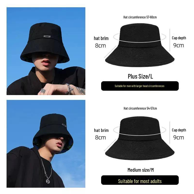 Japanese Style Wide Brim Fisherman Summer Hat - Sun Protection Fashion for Men & Women, Face Slimming Design.