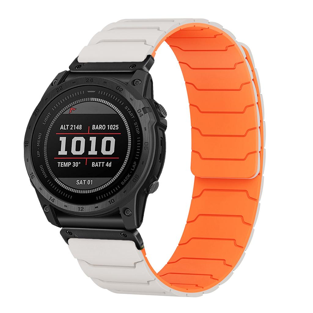 22/26mm Two tone magnetic strap for Garmin Fenix 8 7 7X PRO 6X 3 3hr 6x PRO silicone band for garmin watch smartwatch bracelet