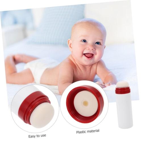 CONGARTENO Portable Baby Powder Puff Bottle with Durable Bottle, Soft Puff for Powder Storage, Practical Newborn Care, Random Colors