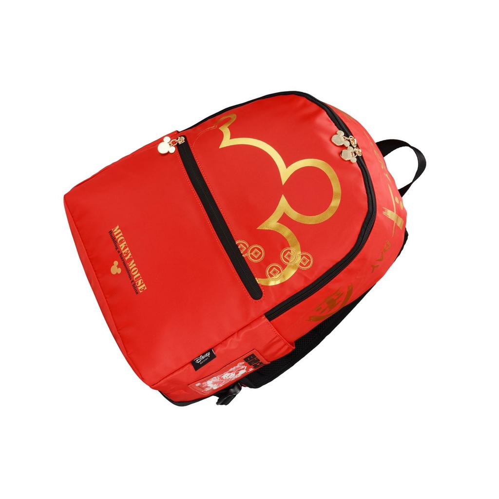Li Ning X Disney Mickey Collaboration Sports Fashion Series Zipper Backpack Unisex Backpack Red ABSQ056-2