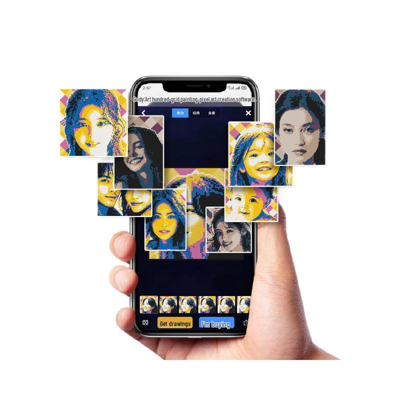 Creative Pixel Art DIY LEGO-Compatible Mosaic Photo Frame Gift for Friends - MOC Portrait Building Blocks