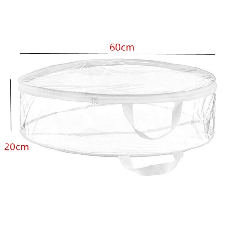 Festive Wreath Storage Container Case Clear Storage Bag for 24-inch Wreaths