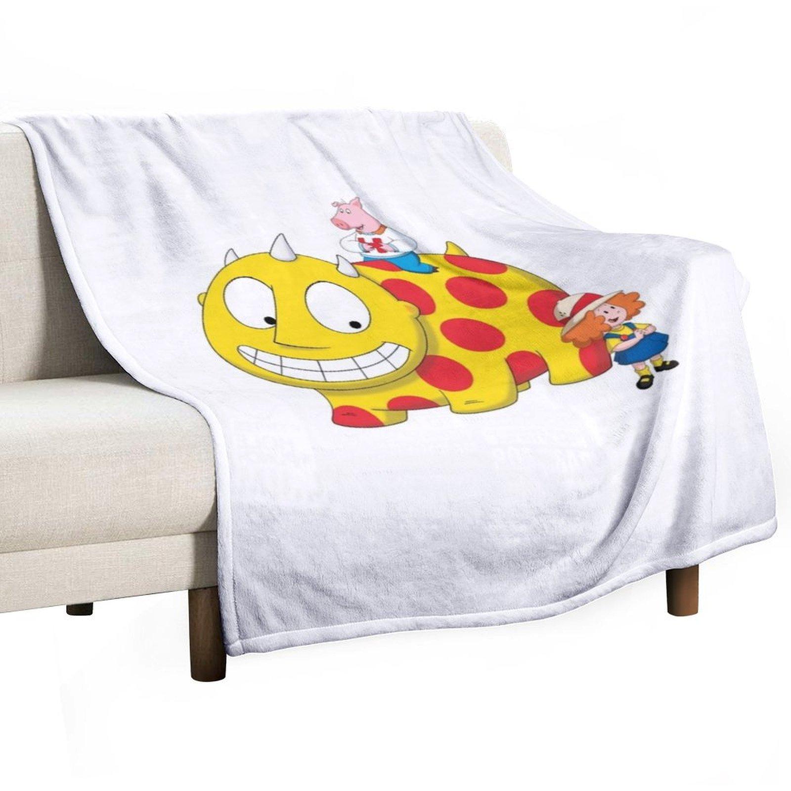 maggie and the ferocious Throw Blanket wednesday manga Soft Plaid Comforter Blankets 30x40in