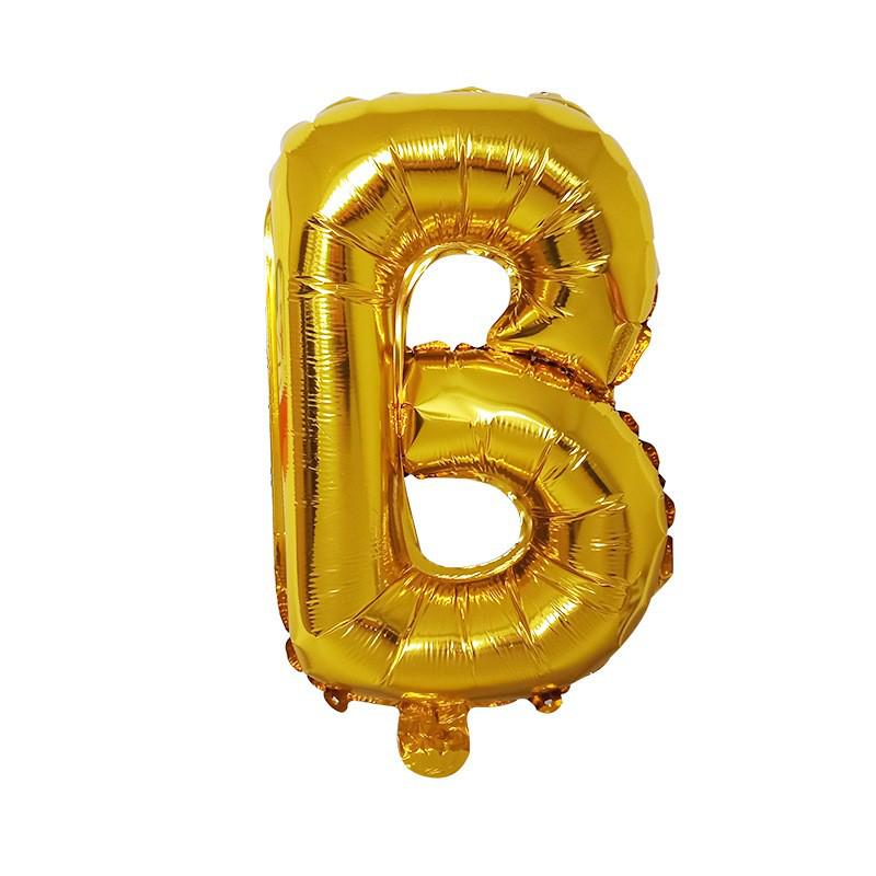 32-Inch Shiny Gold Alphabet Foil Balloons for Weddings & Birthdays