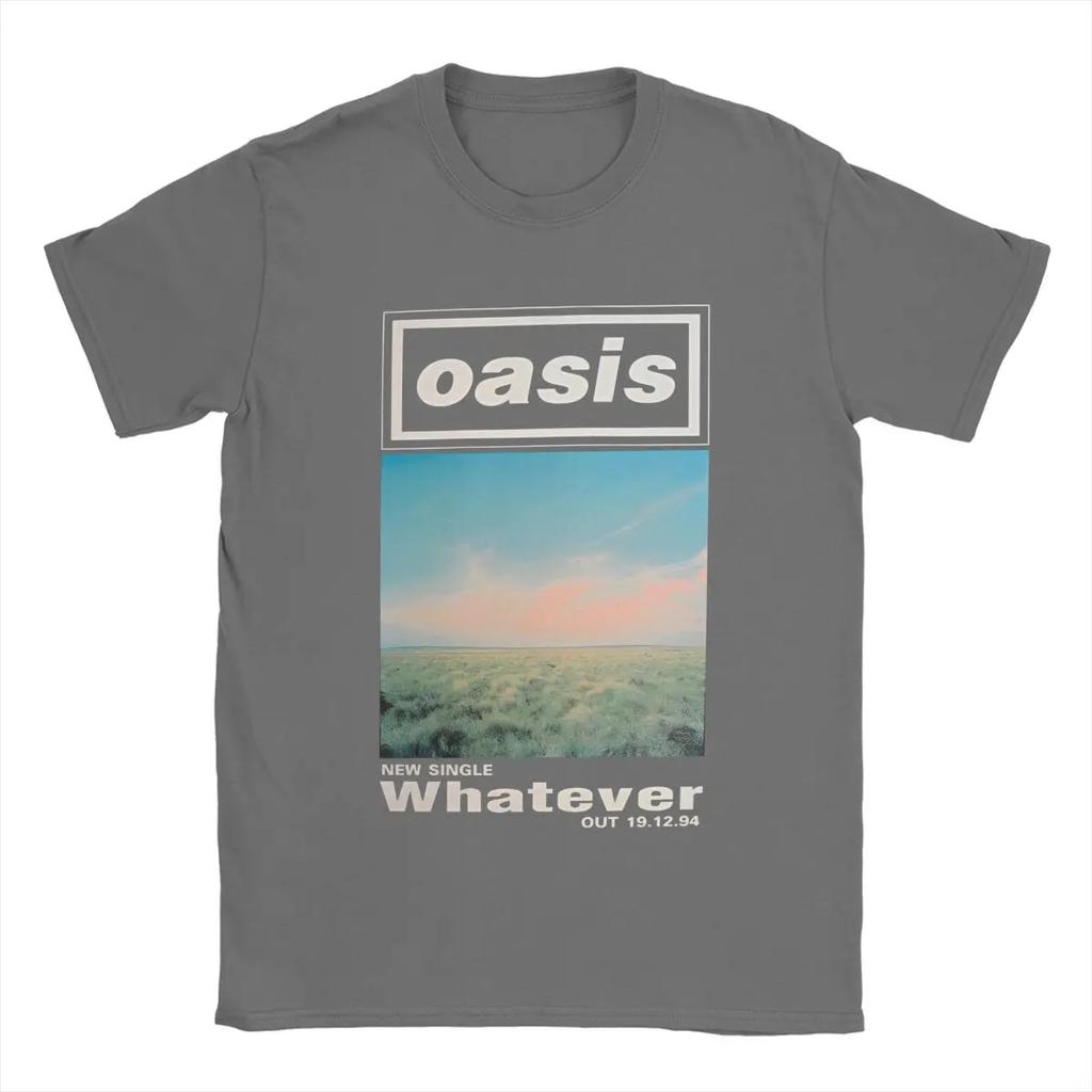 The Classic Rock Band Oasis Men's Pure Cotton T-shirt Y2K Short-sleeved Summer Fashion Trend Casual Wear Top
