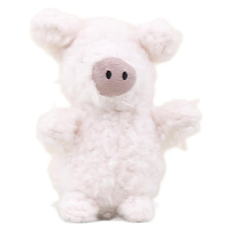 Delightful Fluffy Dog Plush Toy Keychain With Cute Pig Design For Backpack Decoration