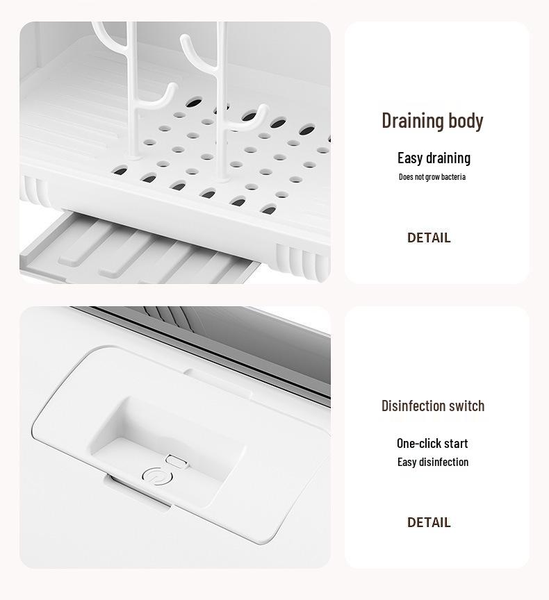 Flaschen- & Geschirrsterilisator-Aufbewahrungsständer mit staubdichter Abdeckung