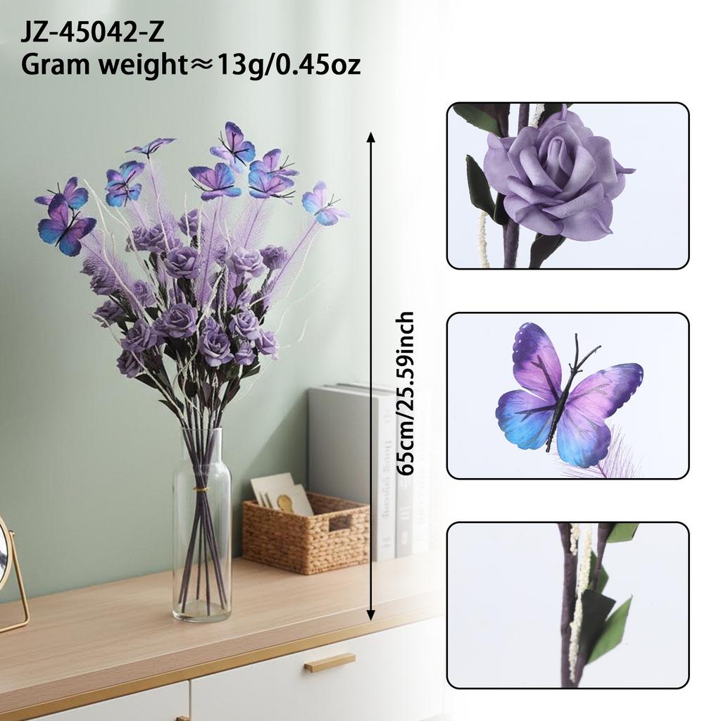 An artificial butterfly branch used for weddings, family offices, parties, decorating vases, and floral arrangements