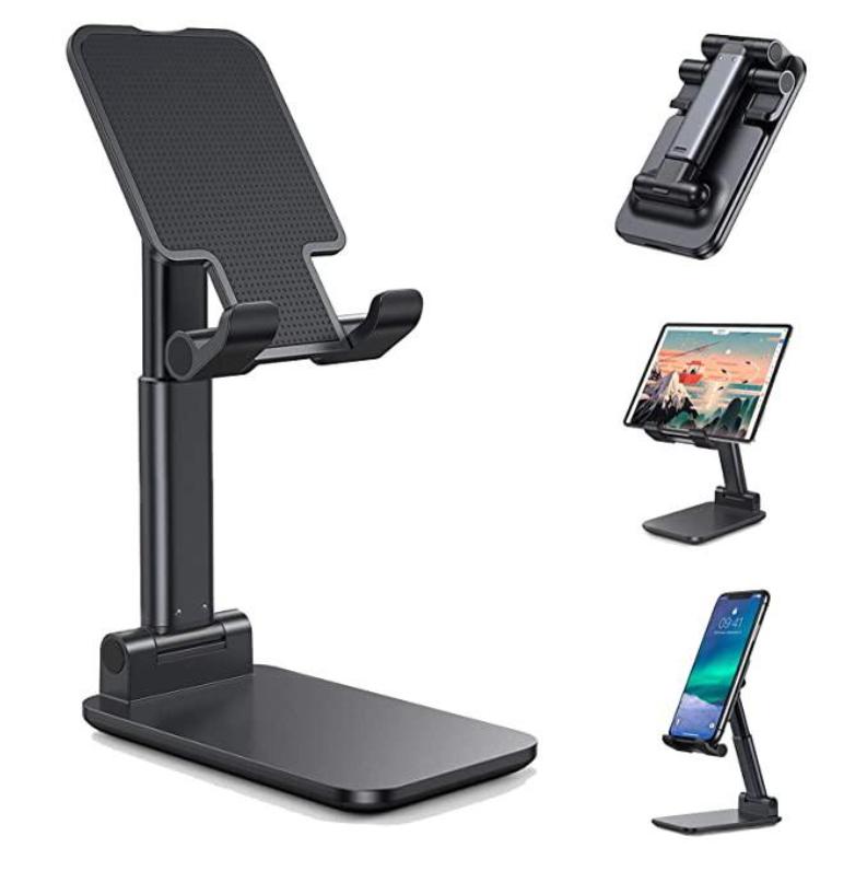 Desktop Mobile Phone Holder Stand for IPhone IPad, Adjustable Tablet Foldable Table Cell Phone Desk Stand Holder, 1 Piece