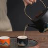 Mountain View Tea Cup, Japanese Chinese Cup Sake Set, Mountain View Bird Pattern Black Tea Cup Set (five Pieces), Compact